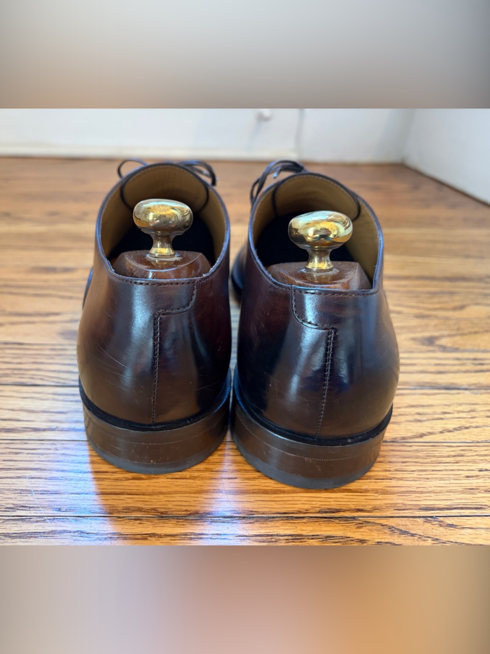 Hugo Boss Brown Leather Dress Shoes Size 10 Excellent Condition Worn 3 times - Picture 7 of 10